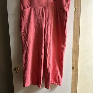 Coral Pink High-Waisted Pants